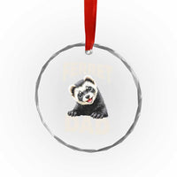 Ferret Dad Life Crystal Glass Ornament Cute Exotic Animal Parent Gift