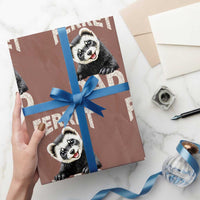 Ferret Dad Life Wrapping Paper Roll Cute Exotic Animal Parent Gift