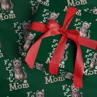 Ferret Mom Life Wrapping Paper Roll Funny Cute Polecat Ferret Lover
