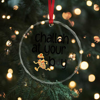 Festival Of Lights Gift Crystal Glass Ornament Hanukkah Challah At Ya Boy - Wonder Print Shop