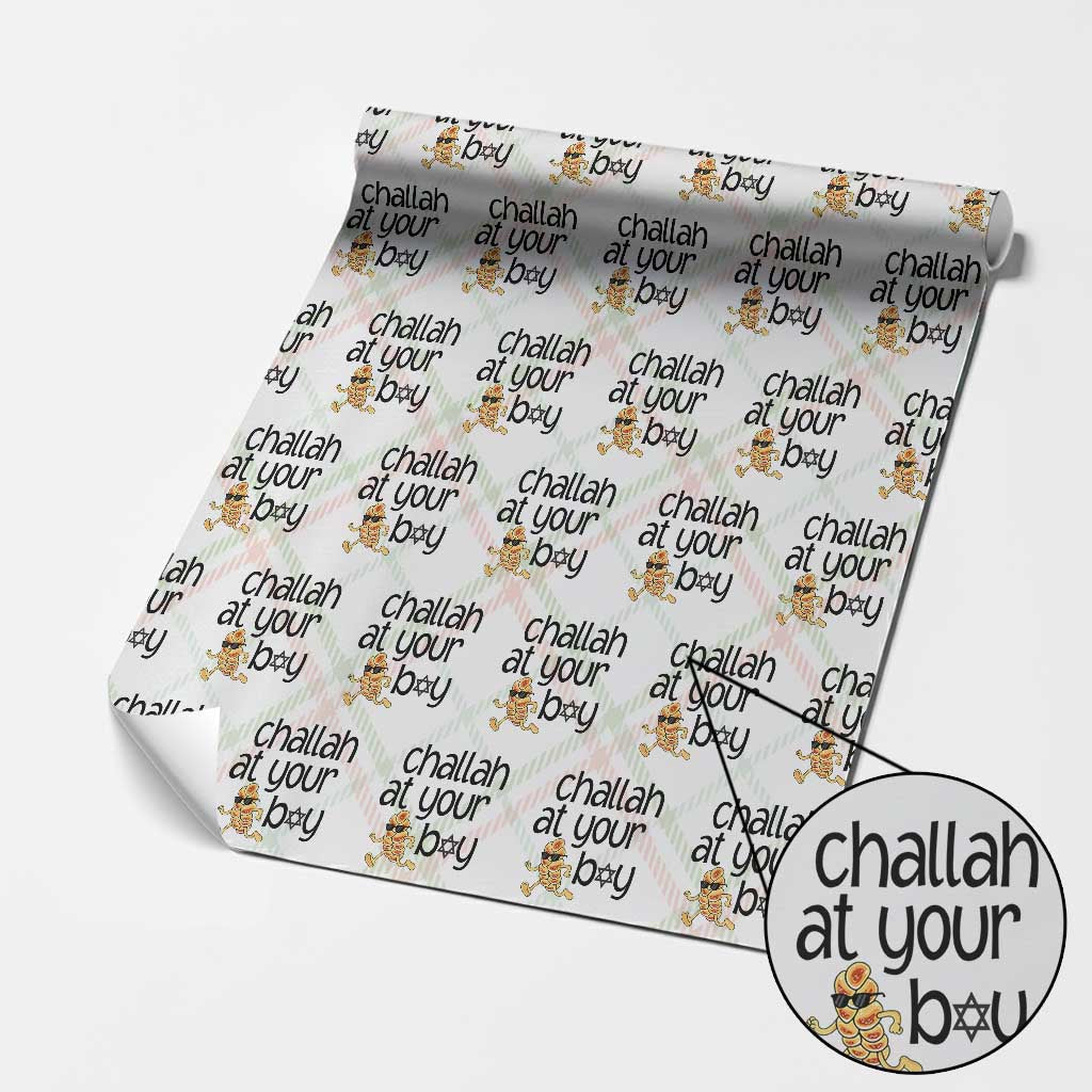 Festival Of Lights Gift Wrapping Paper Roll Hanukkah Challah At Ya Boy - Wonder Print Shop