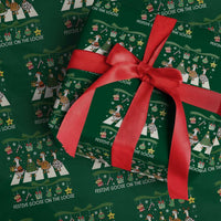 Festive Goose On The Loose Christmas Wrapping Paper Roll Cute Xmas Duck Silly Gooses Coquette Bow - Wonder Print Shop
