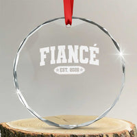 Fiance Est 2026 Crystal Glass Ornament Future Mr. and Mrs. Boyfriend Engagement Gift