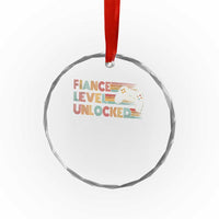 Fiance Level Unlocked Crystal Glass Ornament Retro Engaged Gifts For Him Gamer