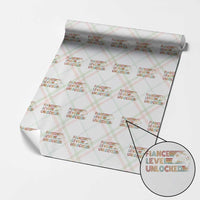 Fiance Level Unlocked Wrapping Paper Roll Retro Engaged Gifts For Him Gamer