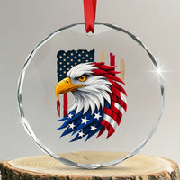 Fierce American Eagle Crystal Glass Ornament Bold Patriotic 4th of July USA Freedom TS02