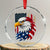Fierce American Eagle Crystal Glass Ornament Bold Patriotic 4th of July USA Freedom - Wonder Print Shop