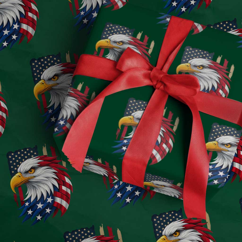 Fierce American Eagle Wrapping Paper Roll Bold Patriotic 4th of July USA Freedom - Wonder Print Shop