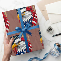 Fierce American Eagle Wrapping Paper Roll Bold Patriotic 4th of July USA Freedom - Wonder Print Shop
