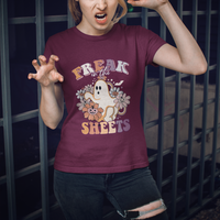 Halloween T Shirt Funny Freak In The Sheet Spooky Boo Sheets Ghost Halloween T-Shirt for Halloween lovers, Spooky Season Shirt, Ghosts - Wonder Print Shop
