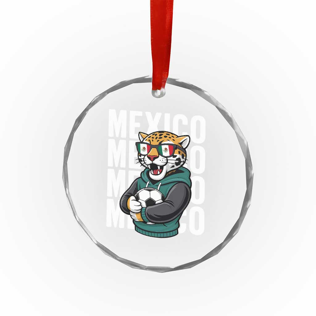 Fierce Mexico Jaguar Soccer Pride Fan Gift Crystal Glass Ornament