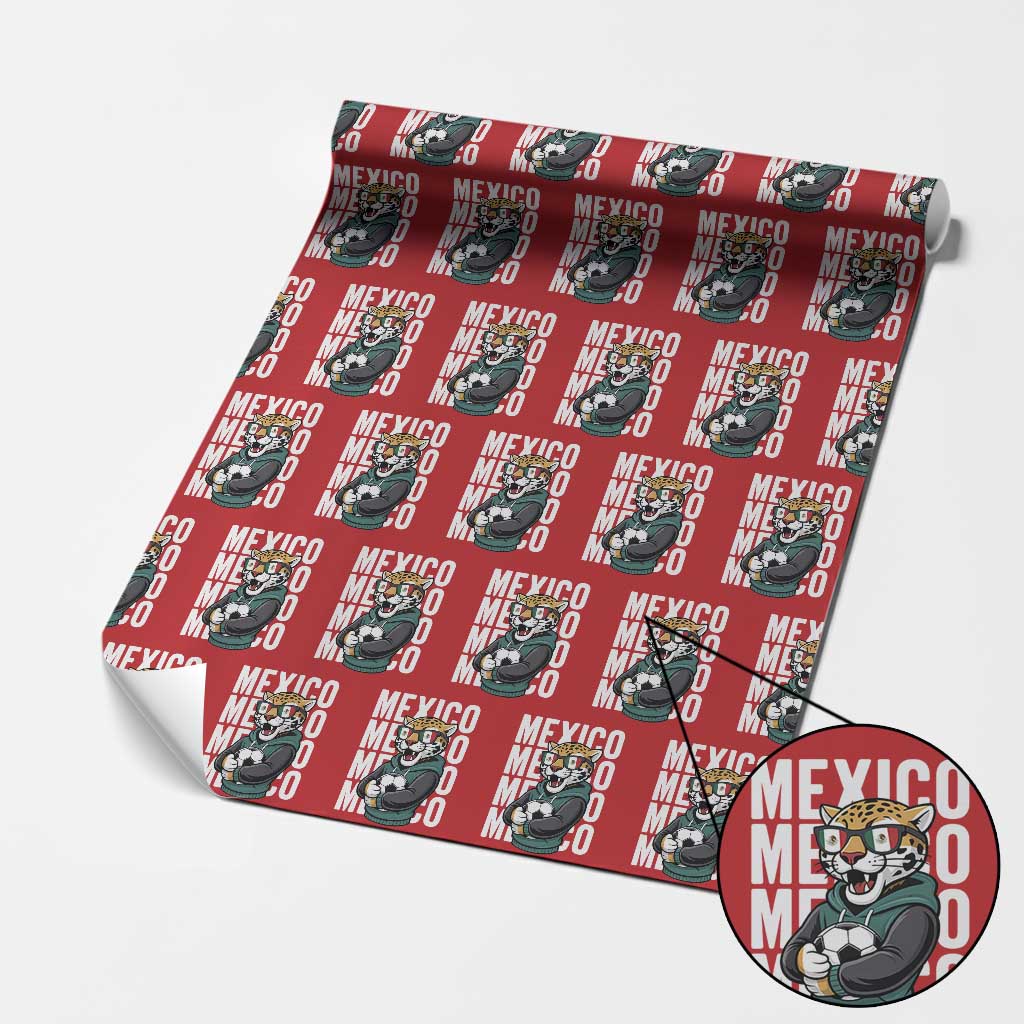 Fierce Mexico Jaguar Soccer Pride Fan Gift Wrapping Paper Roll