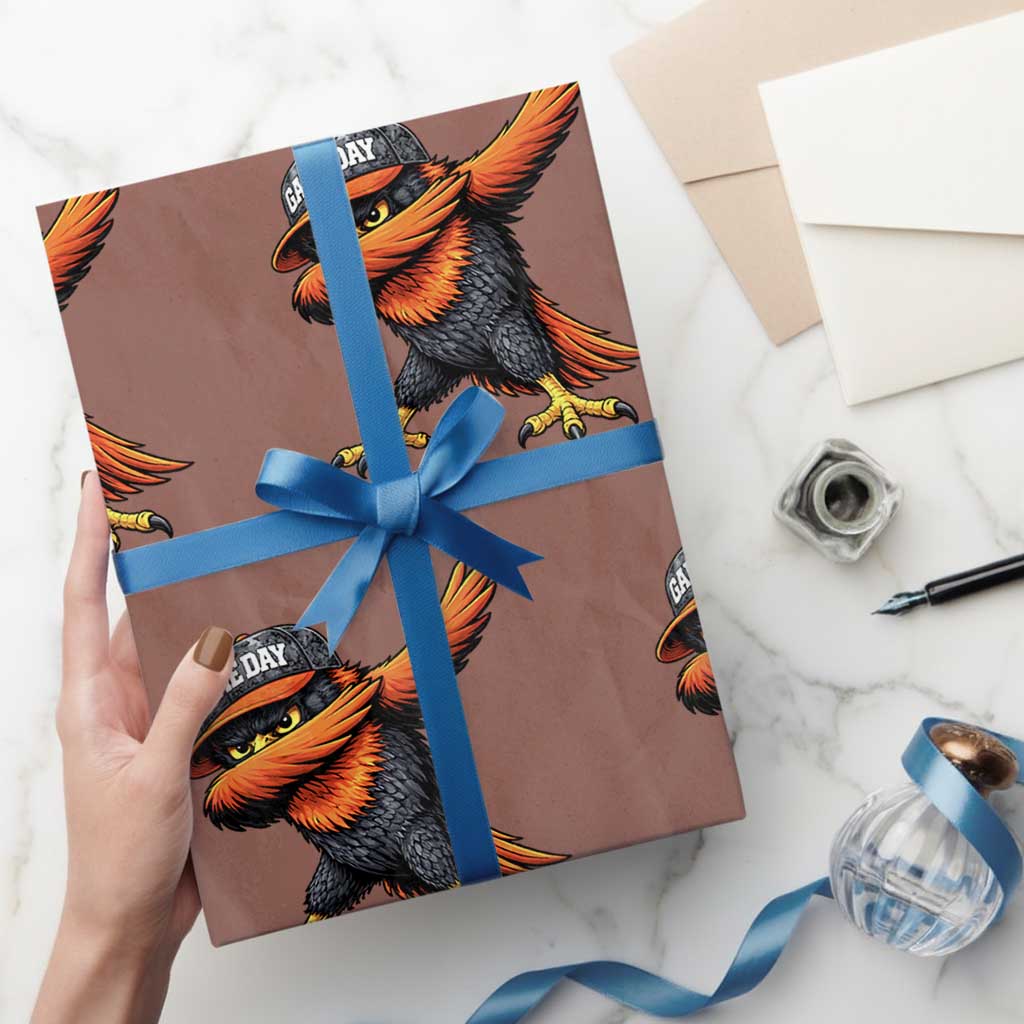 Fierce Oriole Spirit Graphic Wrapping Paper Roll Cool Game Day Sports Fan