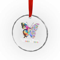 Fight Cancer In All Colors Crystal Glass Ornament We Believe In Miracles Cancer Awareness