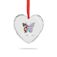 Fight Cancer In All Colors Heart Crystal Glass Ornament We Believe In Miracles Cancer Awareness