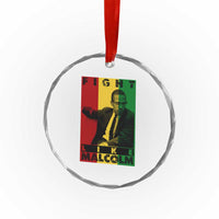 Fight Like Malcolm X Crystal Glass Ornament African American Pride Gift - Wonder Print Shop