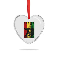 Fight Like Malcolm X Heart Crystal Glass Ornament African American Pride Gift - Wonder Print Shop