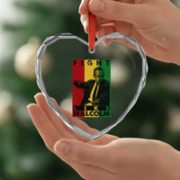 Fight Like Malcolm X Heart Crystal Glass Ornament African American Pride Gift - Wonder Print Shop
