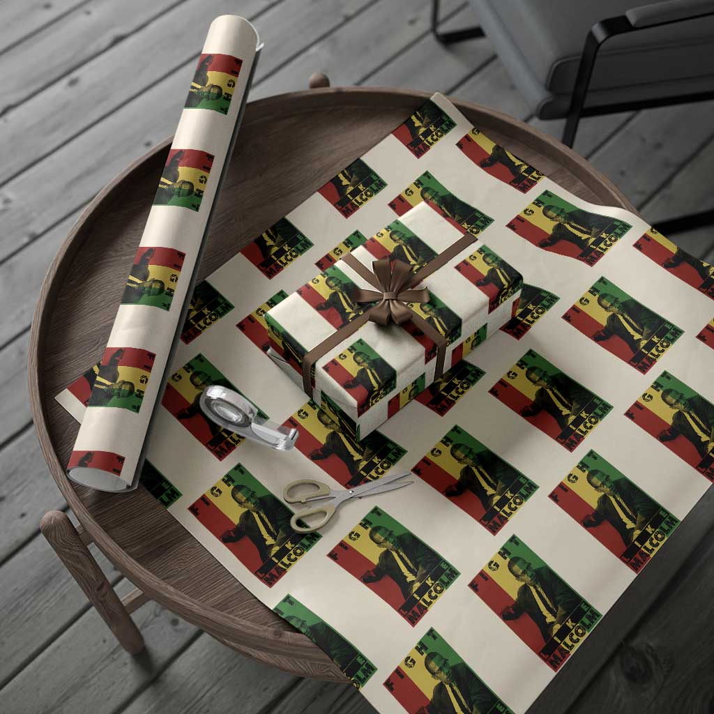Fight Like Malcolm X Wrapping Paper Roll African American Pride Gift - Wonder Print Shop