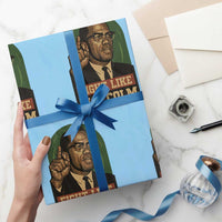 Fight Like Malcolm X Wrapping Paper Roll Black History Month Inspirational Gift - Wonder Print Shop