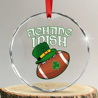 Fighting Irish Crystal Glass Ornament Football Shamrock St Patricks Spirit Classic Vintage - Wonder Print Shop