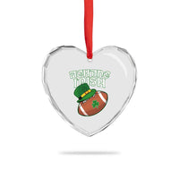 Fighting Irish Heart Crystal Glass Ornament Football Shamrock St Patricks Spirit Classic Vintage - Wonder Print Shop