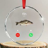 Fih Calling Funny Fish Crystal Glass Ornament Fishing Lover Hilarious Phone Call Parody TS02
