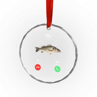 Fih Calling Funny Fish Crystal Glass Ornament Fishing Lover Hilarious Phone Call Parody TS02