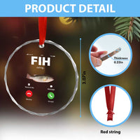 Fih Calling Remind me Message Decline Accept Crystal Glass Ornament Phone Call Fish TS10