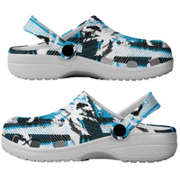 Fijian Rugby Clogs Shoes Grunge Palm Stylized
