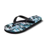 Fijian Rugby Flip Flops Grunge Palm Stylized