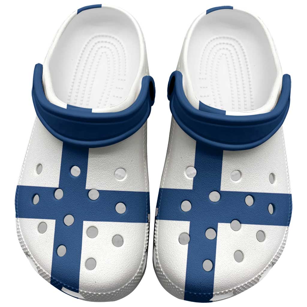 Finland Clogs Shoes Flag Color Inspiration - Wonder Print Shop