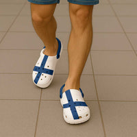 Finland Clogs Shoes Flag Color Inspiration - Wonder Print Shop