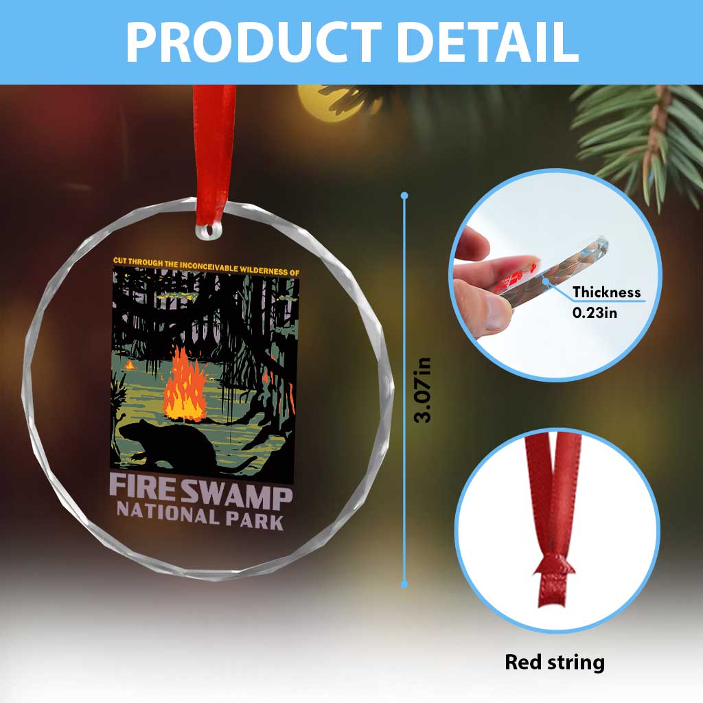 Fire Swamp National Park Crystal Glass Ornament Inconceivable Fantasy Adventure - Wonder Print Shop