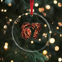 Fire Swirl Effect Printed Crystal Glass Ornament Six Seven Meme