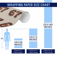 Fire Swirl Effect Printed Wrapping Paper Roll Six Seven Meme