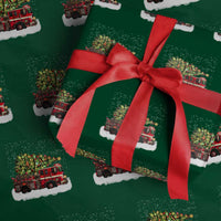 Fire Truck Xmas Wrapping Paper Roll Fireman Xmas Firefighter - Wonder Print Shop