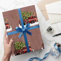 Fire Truck Xmas Wrapping Paper Roll Fireman Xmas Firefighter - Wonder Print Shop