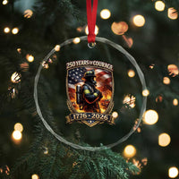 Firefighter USA 250th Anniversary Gift Crystal Glass Ornament 250 Years Of Courage