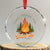 Fires Friends Fun Camping Crew Crystal Glass Ornament Cozy Campfire Adventure Outdoor Lovers - Wonder Print Shop