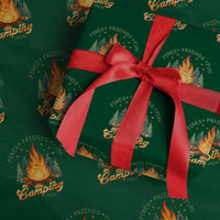 Fires Friends Fun Camping Crew Wrapping Paper Roll Cozy Campfire Adventure Outdoor Lovers - Wonder Print Shop
