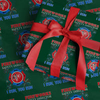 Fireworks Safety Director Wrapping Paper Roll I Run You Run Funny 4th of July Patriotic - Wonder Print Shop
