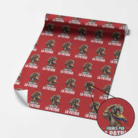 Firmes Por La Patria Colombian Pride Wrapping Paper Roll Roaring Saluting Tiger Patriotic Colombia Heritage Flag