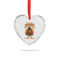 First Annual WKRP Heart Crystal Glass Ornament Funny Thanksgiving Day WKRP Turkey Drop - Wonder Print Shop