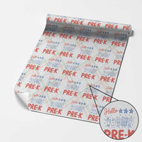 First Day of Pre-K Boys Girls Toddler Preschool Patriotic US Wrapping Paper Roll