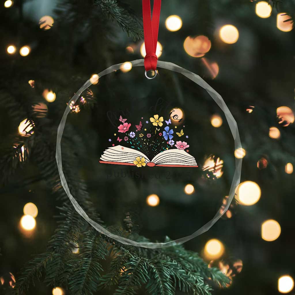 First Edition Published 2025 Crystal Glass Ornament Littlest Bookworm Funny Annoucement Baby Shower TS10