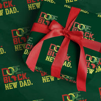First Father's Day African American Dad Wrapping Paper Roll New Dad Gift