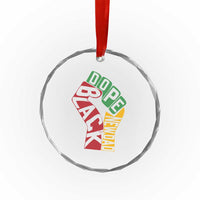 First Fathers Day Black Dad Crystal Glass Ornament New Dad Gift