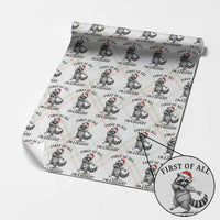 First Of All I Am A Delight Wrapping Paper Roll Funny Christmas Raccoon - Wonder Print Shop