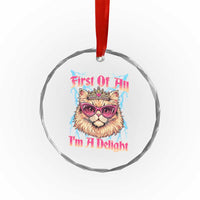 First Of All Im A Delight Crystal Glass Ornament Geek Princess Cat Gift